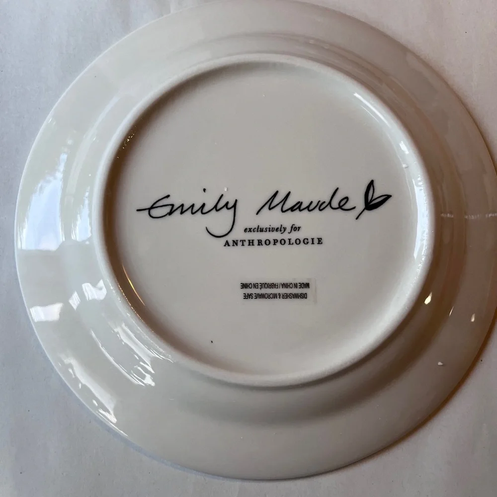 Anthropologie Emily Maude 12 Days of Christmas Pipers Pipping Dessert Plate